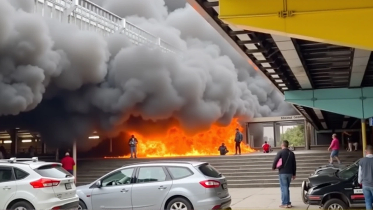 Incendio en la Estación de Metro Escuela Militar Interrumpe el Transporte Público en Santiago